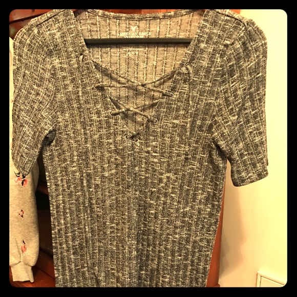 American Eagle SEXY lace up top - Picture 1 of 2